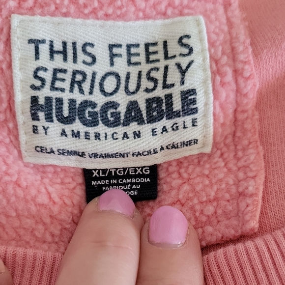 American Eagle Outfitters Cozy Pink Crew Neck Sweater - Picture 2 of 2